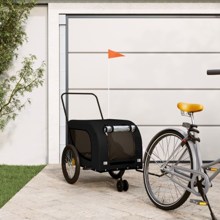 Remorque de vélo pour animaux de compagnie noir 