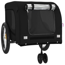 Remorque de vélo pour animaux de compagnie noir 