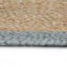 Tapis fait à la main Jute avec bord vert olive 180 cm 