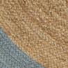 Tapis fait à la main Jute avec bord vert olive 180 cm 