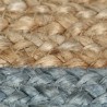 Tapis fait à la main Jute avec bord vert olive 180 cm 