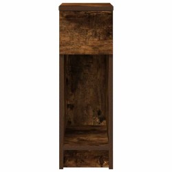 Tables de chevet avec tiroir 2 pcs chêne fumé 20x36x60 cm 