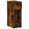 Tables de chevet avec tiroir 2 pcs chêne fumé 20x36x60 cm 