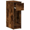 Tables de chevet avec tiroir 2 pcs chêne fumé 20x36x60 cm 