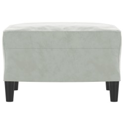 Repose-pied Gris clair 60x50x41 cm Velours 