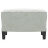 Repose-pied Gris clair 60x50x41 cm Velours 