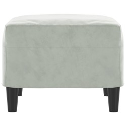 Repose-pied Gris clair 60x50x41 cm Velours 