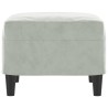 Repose-pied Gris clair 60x50x41 cm Velours 