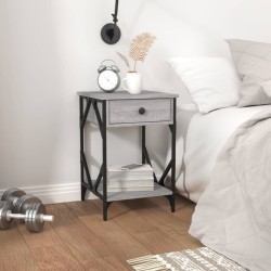 Tables de chevet 2 pcs sonoma gris 40x42x60cm bois d'ingénierie 