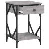 Tables de chevet 2 pcs sonoma gris 40x42x60cm bois d'ingénierie 
