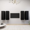 Meubles TV 4 pcs Noir 30,5x30x90 cm Bois d'ingénierie 