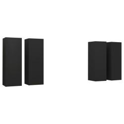 Meubles TV 4 pcs Noir 30,5x30x90 cm Bois d'ingénierie 