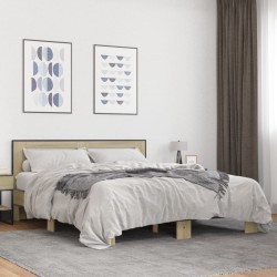 Cadre de lit sans matelas chêne sonoma 160x200 cm 