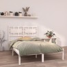 Cadre de lit sans matelas blanc 135x190 cm bois massif 
