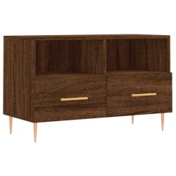 Meuble TV Chêne marron 80x36x50 cm Bois d'ingénierie 