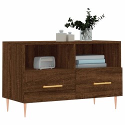 Meuble TV Chêne marron 80x36x50 cm Bois d'ingénierie 