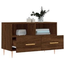 Meuble TV Chêne marron 80x36x50 cm Bois d'ingénierie 