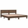 Cadre de lit sans matelas chêne marron 200x200 cm 