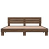 Cadre de lit sans matelas chêne marron 200x200 cm 