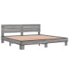 Cadre de lit sans matelas sonoma gris 200x200 cm 