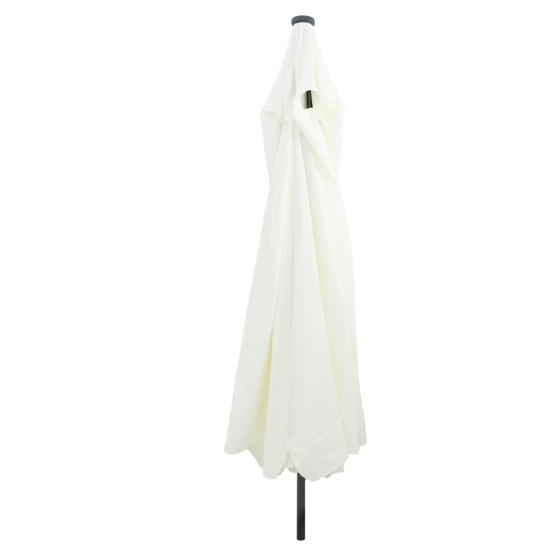 Parasol de jardinavec des lumières LED Ø395x245 cm Blanc sable 