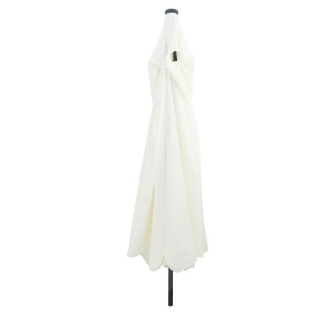 Parasol de jardinavec des lumières LED Ø395x245 cm Blanc sable 