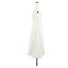 Parasol de jardinavec des lumières LED Ø395x245 cm Blanc sable 