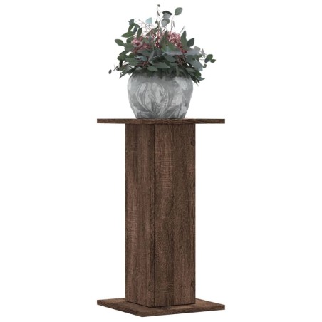 Supports pour plantes 2 pcs chêne marron bois d'ingénierie 