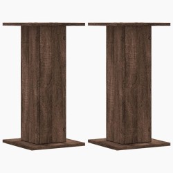 Supports pour plantes 2 pcs chêne marron bois d'ingénierie 