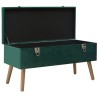 Banc avec compartiment de rangement 80 cm Vert Velours 