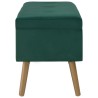Banc avec compartiment de rangement 80 cm Vert Velours 