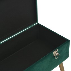 Banc avec compartiment de rangement 80 cm Vert Velours 