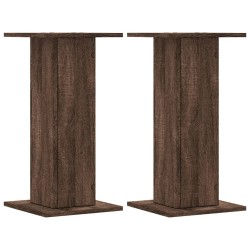 Supports de haut-parleurs 2 pcs chêne marron bois d'ingénierie 