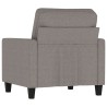 Fauteuil Taupe 60 cm Tissu 