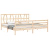 Cadre de lit sans matelas 200x200 cm bois massif 