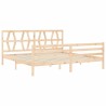Cadre de lit sans matelas 200x200 cm bois massif 