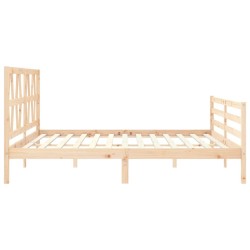 Cadre de lit sans matelas 200x200 cm bois massif 