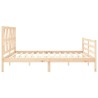 Cadre de lit sans matelas 200x200 cm bois massif 