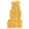 Ensemble de serviettes de qualité supérieure SOLUND 12 pcs doré 