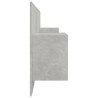 Tête de lit avec armoires Gris béton Bois d'ingénierie 