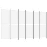 Cloison de séparation 6 panneaux Blanc 300x180 cm Tissu 
