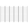Cloison de séparation 6 panneaux Blanc 300x180 cm Tissu 