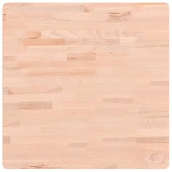 Dessus de table 60x60x2,5 cm carré bois massif de hêtre 