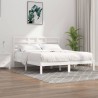 Cadre de lit sans matelas blanc bois massif 180x200 cm 