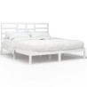 Cadre de lit sans matelas blanc bois massif 180x200 cm 