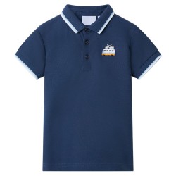 Polo pour enfants bleu foncé 140 