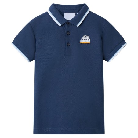 Polo pour enfants bleu foncé 140 