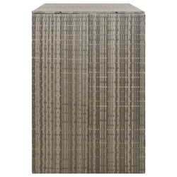 Abri pour poubelle double Gris 140x80x117 cm Résine tressée 