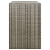 Abri pour poubelle double Gris 140x80x117 cm Résine tressée 