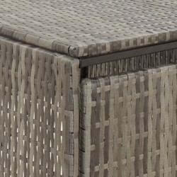 Abri pour poubelle double Gris 140x80x117 cm Résine tressée 
